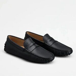 Tod’s Gommino Driving Shoes Black Leather Penny Loafers Slip On 4.5 EUR 34.5